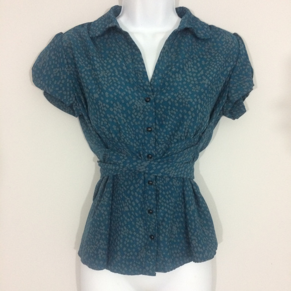 Banana Republic Tops - Banana Republic Womens S Button Front Wrap Top